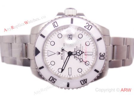 High Quality Replica New Style Rolex Bamford Snowtrooper Submariner Watch White Ceramic Bezel
